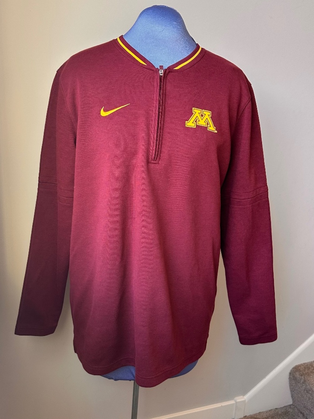 Men's Nike Maroon Minnesota Golden Gophers Coaches Quarter-Zip Jacke